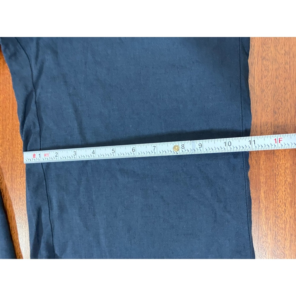 Splendid Linen Blend Wide Leg Pants Women's M Navy Blue Drawstring Waist NWT - Picture 9 of 13